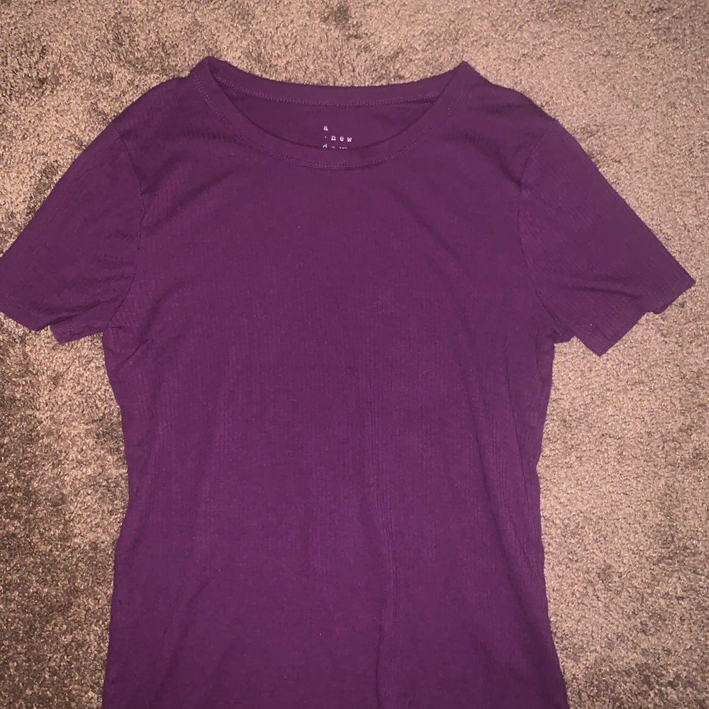Purple Target Ribbed Shirt